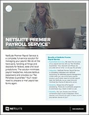 Data sheet NetSuite Premier Payroll Service