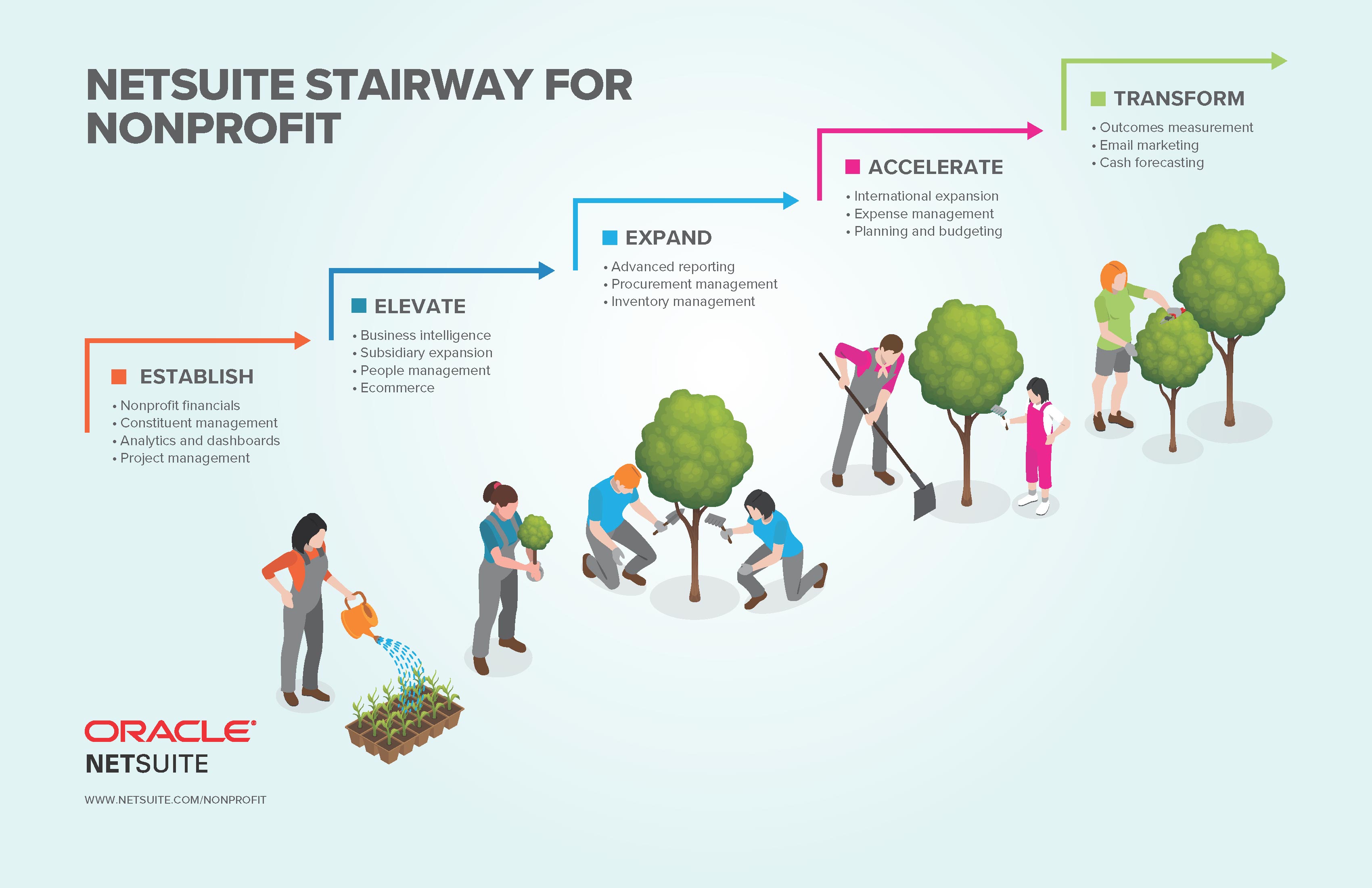 NetSuite Nonprofit Stairway