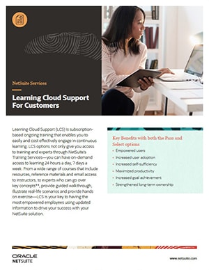 NetSuite Learning Cloud Support Overview