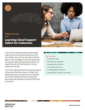 NetSuite Learning Cloud Support Select