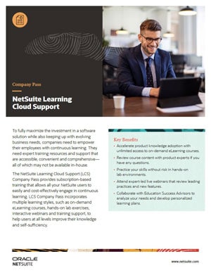 NetSuite Customer Learning Cloud Support Company Pass